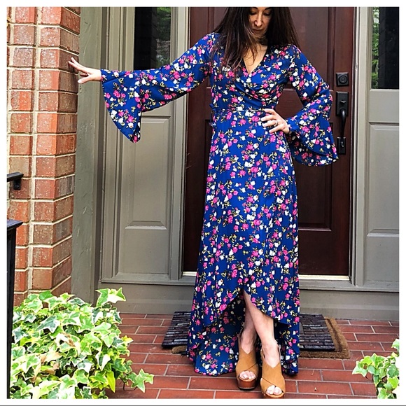 ♦️LAST ONE ♦️Boho gorgeous floral H/L wrap dress - Picture 5 of 8